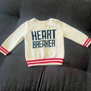 6-12 months GAP HEARTBREAKER sweater.